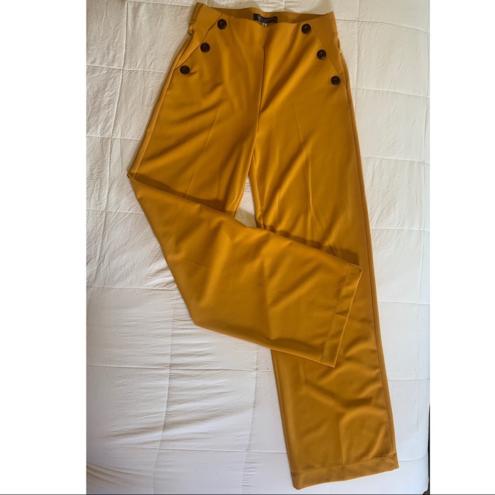 Wide leg stretch pants